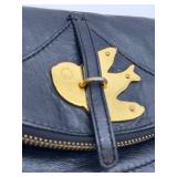 Marc by Marc Jacobs Leather Crossbody Bag Black & Gold Bird Clasp