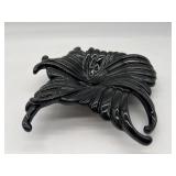Arte International Black Glass Flower Sculpture - Made in Italy