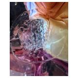 Peter Bramhall Glass Sculpture - Signed 1990 Abstract Art Glass Vessel - LARGE 12" x 16.5"