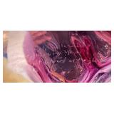 Peter Bramhall Glass Sculpture - Signed 1990 Abstract Art Glass Vessel - LARGE 12" x 16.5"