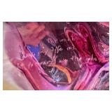 Peter Bramhall Glass Sculpture - Signed 1990 Abstract Art Glass Vessel - LARGE 12" x 16.5"