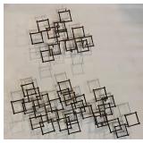 Brutalist Mid-Century Metal Square-Frame Sculpture - Abstract Geometric Art