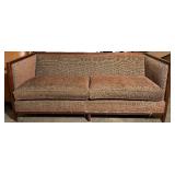 Baker Furniture Sofa - Vintage Upholstered Couch with Damaged Piping