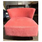 Vintage Style McCreary Modern Inc. Pink Velvet Swivel Chair