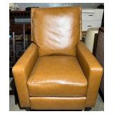 Dorel Asia Armchair - Simulated Leather Recliner with Footrest, 40.5 in H x 30 in W x 33 in D