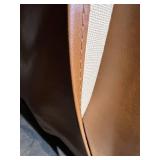 Dorel Asia Armchair - Simulated Leather Recliner with Footrest, 40.5 in H x 30 in W x 33 in D