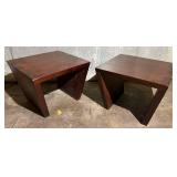 Pottery Barn End Tables (Lot of 2) 13.5H x 16.5W x 17D