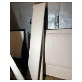 White Upholstered Bed Headboard & Footboard Panels Set 66" x 54"