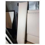 White Upholstered Bed Headboard & Footboard Panels Set 66" x 54"