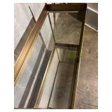 Crate & Barrel Libations Antique Gold Bar Cart - 33 in H x 33 in W x 14 in D