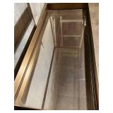 Crate & Barrel Libations Antique Gold Bar Cart - 33 in H x 33 in W x 14 in D