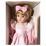 Dynasty Doll Collection Suzie - Porcelain Fashion Doll in Pink Lace Dress
