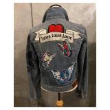 Zadig & Voltaire and Bagatelle Denim Jackets with Floral Embroidery & Butterflies, Unbranded Vest