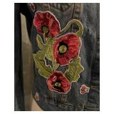 Zadig & Voltaire and Bagatelle Denim Jackets with Floral Embroidery & Butterflies, Unbranded Vest