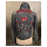 Zadig & Voltaire and Bagatelle Denim Jackets with Floral Embroidery & Butterflies, Unbranded Vest