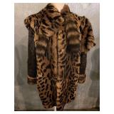 Leopard Print Fur Coat - Made in France, 100% Acetate Lining
