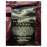 Ted Baker London Puffer Coat - Faux Fur Collar, Maroon, Size 3