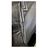 EMET Paris Lambskin Leather Coat - Black Knee-Length 2-Button Front