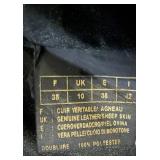 EMET Paris Lambskin Leather Coat - Black Knee-Length 2-Button Front