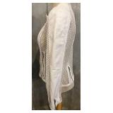 Old Navy XS Teal Asymmetric Zip Jacket & Dea Genuine Leather Mesh Jacket AUS 10 US 6