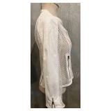 Old Navy XS Teal Asymmetric Zip Jacket & Dea Genuine Leather Mesh Jacket AUS 10 US 6