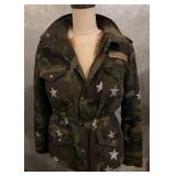 Jocelyn Star Print Camouflage Parka XS - Fur Lined