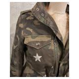 Jocelyn Star Print Camouflage Parka XS - Fur Lined