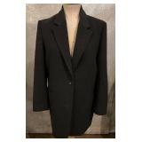 James Jeans Blazer - Black Wool-Blend, Made in USA, Size M, CA No. 19371