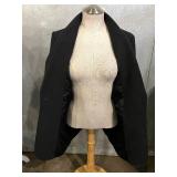 James Jeans Blazer - Black Wool-Blend, Made in USA, Size M, CA No. 19371