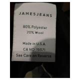 James Jeans Blazer - Black Wool-Blend, Made in USA, Size M, CA No. 19371