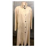 Panache for Count Romi Silk Trench Coat - Ivory, Size 6