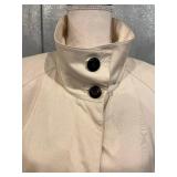 Panache for Count Romi Silk Trench Coat - Ivory, Size 6