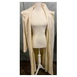 Panache for Count Romi Silk Trench Coat - Ivory, Size 6