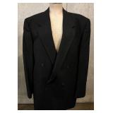 V2 By Versace - Pinstripe Double-Breasted Blazer