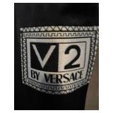 V2 By Versace - Pinstripe Double-Breasted Blazer