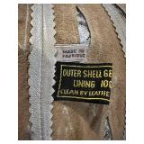 Vintage Sara Fredericks Beaded Leather Jacket with Fringe, Top & Matching Skirt Set - Made in France