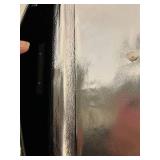 Yellow Evening Gown with Crystal-Embellished Bodice & Silver Clutch - Size Small