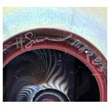 Henry Summa Art Glass Sculpture - Iridescent Rainbow Teardrop Sculpture - Signed