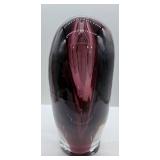 Blenko Handmade Art Glass Heart Vase with Original Label