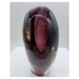Blenko Handmade Art Glass Heart Vase with Original Label