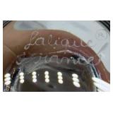 Lalique France Clear Crystal Fish Figurine on Glass Base