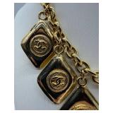 Chanel Gold-Tone Necklace - Diamond-Shaped Pendants, Made in France