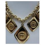 Chanel Gold-Tone Necklace - Diamond-Shaped Pendants, Made in France