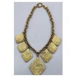 Chanel Gold-Tone Necklace - Diamond-Shaped Pendants, Made in France