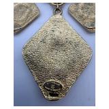 Chanel Gold-Tone Necklace - Diamond-Shaped Pendants, Made in France