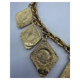 Chanel Gold-Tone Necklace - Diamond-Shaped Pendants, Made in France