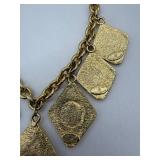 Chanel Gold-Tone Necklace - Diamond-Shaped Pendants, Made in France