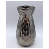 Michael Wainwright USA - Hammered Ceramic Vase - Silver Gray Glaze