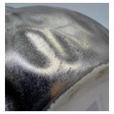 Michael Wainwright USA - Hammered Ceramic Vase - Silver Gray Glaze