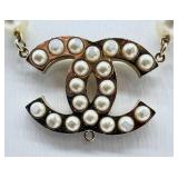 Chanel CC Logo Glass Pearl Necklace - Multi-Strand Faux Pearl Beads